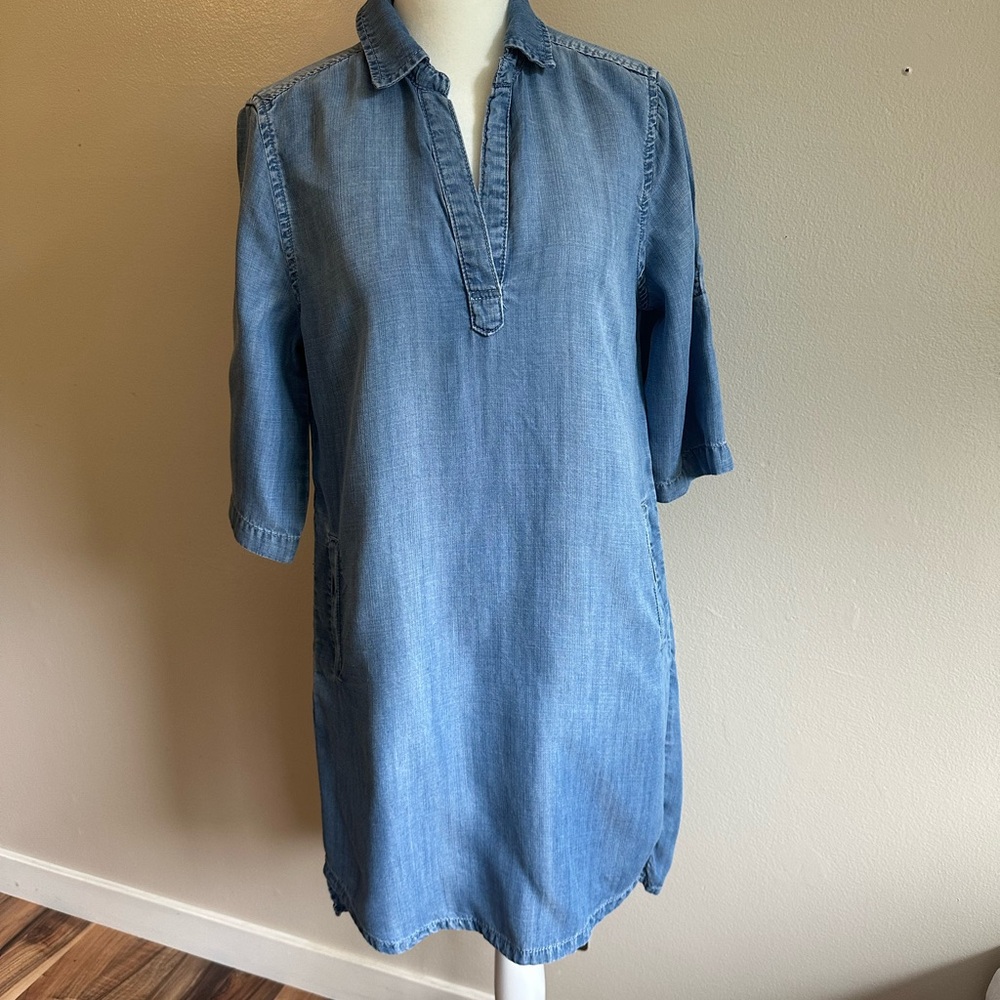 Philosophy Blue Denim Shirt Dress